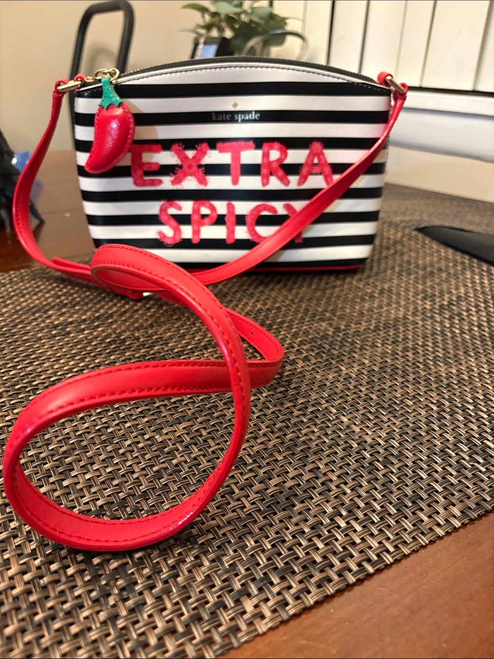 kate spade striped 'Extra Spicy' Crossbody Bag already authenticated by the RR